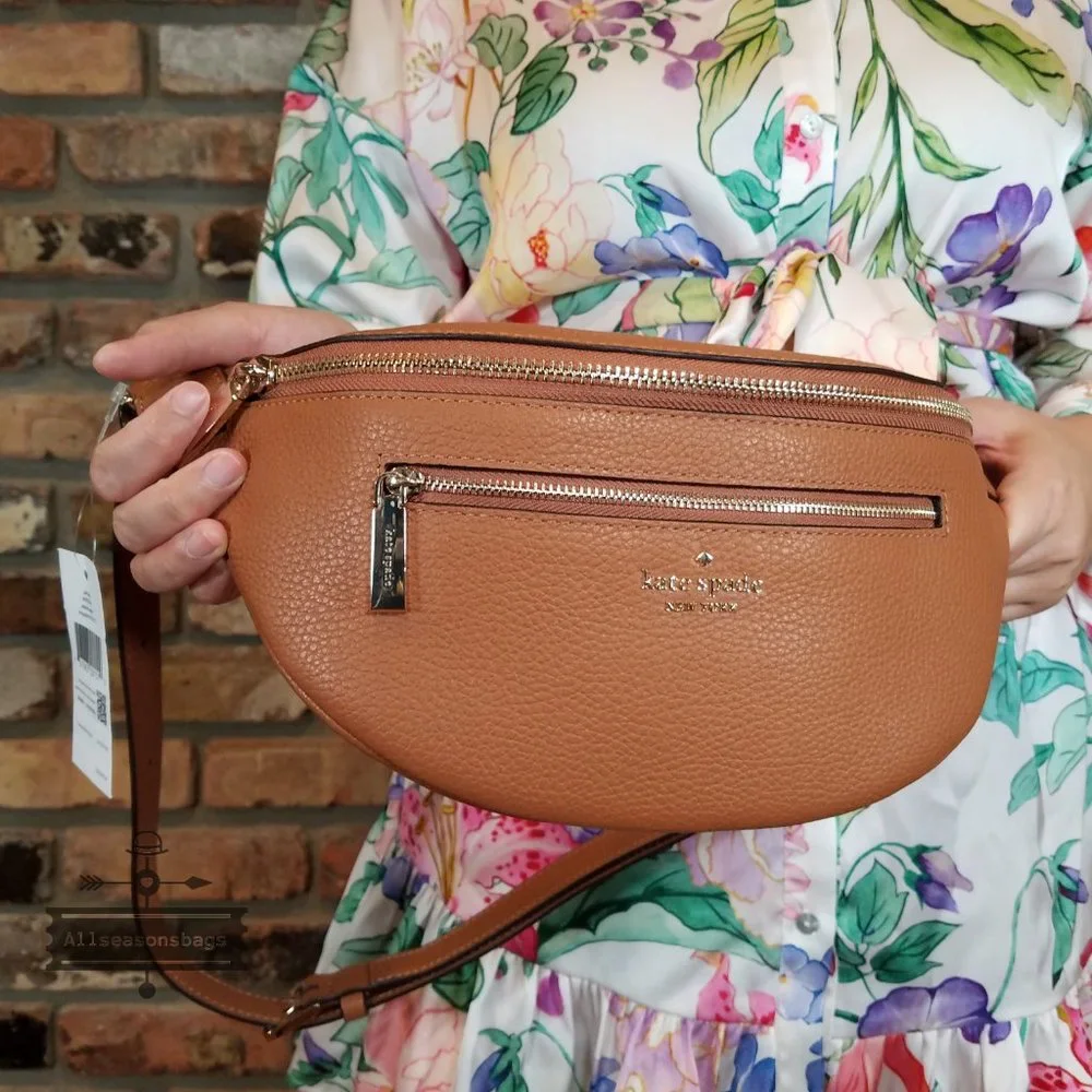 LAUTHENTIC Kate Spade New York Leila Leather Belt Bag Fanny Pack in Warm Ginger - Picture 7 of 7